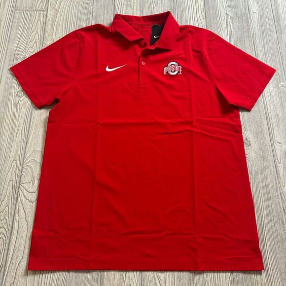 Nike Ohio State Buckeyes Logo SS Windshirt Mens L Scarlet On Field DZ8512-657 - Picture 2 of 14
